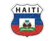 Smart Blonde Lightweight Durable Haiti Country Flag Highway Shield Metal Sign HS 272