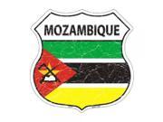 Smart Blonde Lightweight Durable Mozambique Country Flag Highway Shield Metal Sign HS 341