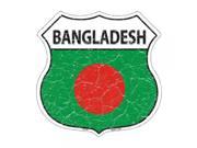 Smart Blonde Bangladesh Country Flag Highway Shield Metal Logo Sign HS 182