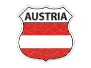 Smart Blonde Austria Country Flag Highway Shield Metal Logo Sign HS 178