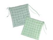 14.25 New Romance Spring Green and White Reversible Indoor Chair Cushion