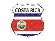Costa Rica Country Flag Highway Shield Metal Sign HS 223