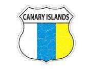 Canary Islands Country Flag Highway Shield Metal Sign HS 205
