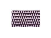 Decorative Black and Pale Pink Triangle Print Coir Outdoor Rectangular Door Mat 29.5 x 17.75