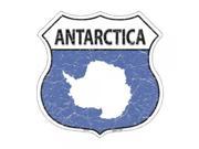 Smart Blonde Antarctica Country Flag Highway Shield Metal Logo Sign HS 172