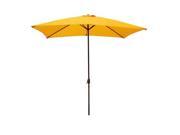 8.5 Outdoor Patio Market Umbrella with Hand Crank Yellow