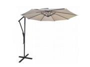 10 Outdoor Patio Off Set Umbrella Zinc Alloy Crank and Tilt Beige and Black