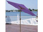 9 Outdoor Patio Market Umbrella with Hand Crank and Tilt Purple and Brown
