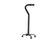 Essential Medical Supply Home Outdoor Small Base Aluminum Quad Cane Foam Handle With Adjustable Height Bronze