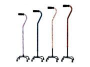 Essential Medical Supply Home Outdoor Designer Small Base Quad Cane Foam Handle With Adjustable Height 29 38 Flower