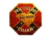 Southern Charm South Carolina Metal Novelty Stop Sign BS 372