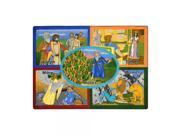 Kid Essentials Inspirational Area Rugs Bible Stories Rug 7 8 x 10 9 Rectangle Multi