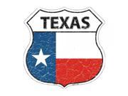 SmartBlonde 11 Lightweight Durable HS 151 Texas State Flag Highway Shield Aluminum Metal Sign
