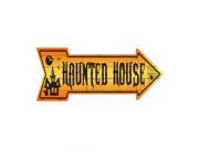 Smart Blonde Haunted House Novelty Metal Arrow Sign A 271