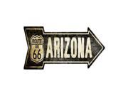 Smart Blonde Outdoor Decor Vintage Route 66 Arizona Novelty Metal Arrow Sign A 127