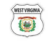 SmartBlonde HS 156 West Virginia State Flag Highway Shield Aluminum Metal Sign