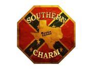 Southern Charm Texas Metal Novelty Stop Sign BS 375