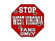 Smart Blonde West Virginia Fans Only Metal Novelty Octagon Stop Sign Bs 354