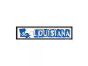 SmartBlonde Louisiana State Outline Novelty Metal Vanity Mini Street Sign