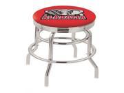 Holland Bar Stool 30 L7C3C Chrome Double Ring Alabama Swivel Bar Stool with 2.5 Ribbed Accent Ring