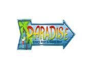 Smart Blonde Outdoor Decor Paradise Novelty Metal Arrow Sign A 176