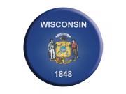 Smart Blonde Wisconsin State Flag Metal Circular Parking Sign C 148