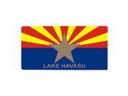Smart Blonde Lake Havasu Arizona State Flag Background Vanity Metal Novelty License Plate Tag Sign