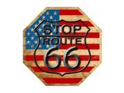 Smart Blonde Route 66 American Flag Vintage Metal Novelty Stop Sign Bs 363