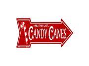 Smart Blonde Outdoor Decor Candy Canes Novelty Metal Arrow Sign A 160