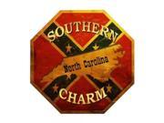 Southern Charm North Carolina Metal Novelty Stop Sign BS 371