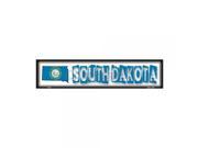 SmartBlonde South Dakota State Outline Novelty Metal Vanity Mini Street Sign