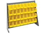 Quantum Storage Systems QBR 3619 220 32 Bench Racks Louvered Panels With Bin Complete Unit Yellow