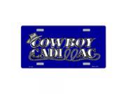 Smart Blonde Cowboy Cadillac Novelty Vanity Metal License Plate Tag Sign