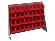 Quantum Storage Systems QBR 3619 220 32 Bench Racks Louvered Panels With Bin Complete Unit Red