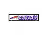 SmartBlonde North Carolina State Outline Novelty Metal Vanity Mini Street Sign