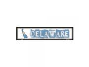 SmartBlonde Delaware State Outline Novelty Metal Vanity Mini Street Sign