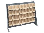Quantum Storage Systems QBR 3619 210 32 Bench Racks Louvered Panels With Bin Complete Unit Ivory