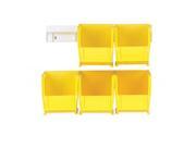 Quantum Storage Systems HNS210 Hang And Stack 6 Bin With 12 Rail Yellow