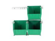 Quantum Storage Systems HNS230 Hang And Stack 4 Bin With 12 Rail Green