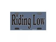 Smart Blonde Riding Low Novelty Vanity Metal Bicycle License Plate Tag Sign