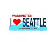 Smart Blonde I LOVE SEATTLE WA Novelty State Background Vanity Metal License Plate Tag Sign