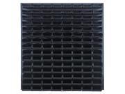 Quantum Storage Systems QLP 3661 220 120 Louvered Panels With 120 Stack Storage Bins Complete Package Black