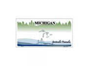 SmartBlonde 3 x 6 Lightweight AluminumMichigan Novelty State Background Customizable Bicycle License Plate Tag Sign BP 144