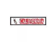 SmartBlonde California State Outline Novelty Metal Vanity Mini Street Sign