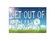 Smart Blonde Get Out of My Way Novelty Vanity Metal Bicycle License Plate Tag Sign