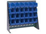 Quantum Storage Systems QBR 2721 210 24 Bench Racks Louvered Panels With Bin Complete Unit Blue