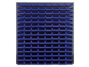 Quantum Storage Systems QLP 3661 220 120 Louvered Panels With 120 Stack Storage Bins Complete Package Blue