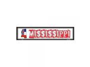 SmartBlonde Mississippi State Outline Novelty Metal Vanity Mini Street Sign
