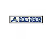 SmartBlonde New York State Outline Novelty Metal Vanity Mini Street Sign