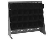 Quantum Storage Systems QBR 2721 210 24 Bench Racks Louvered Panels With Bin Complete Unit Black